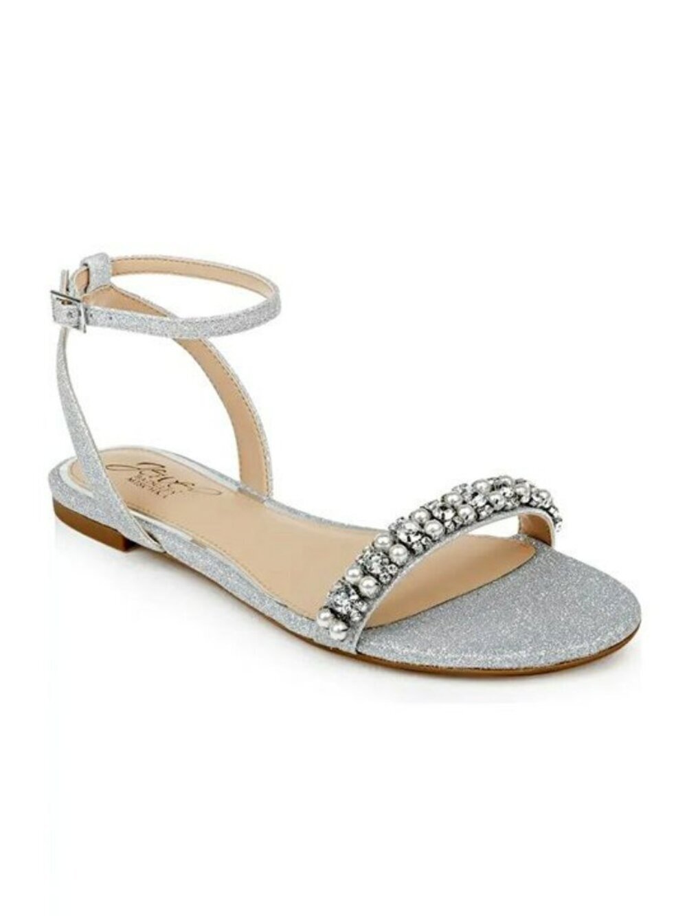 Jewel Badgley Mischka Women's Daria Rhinestone Embellished Sandals Size 6.5